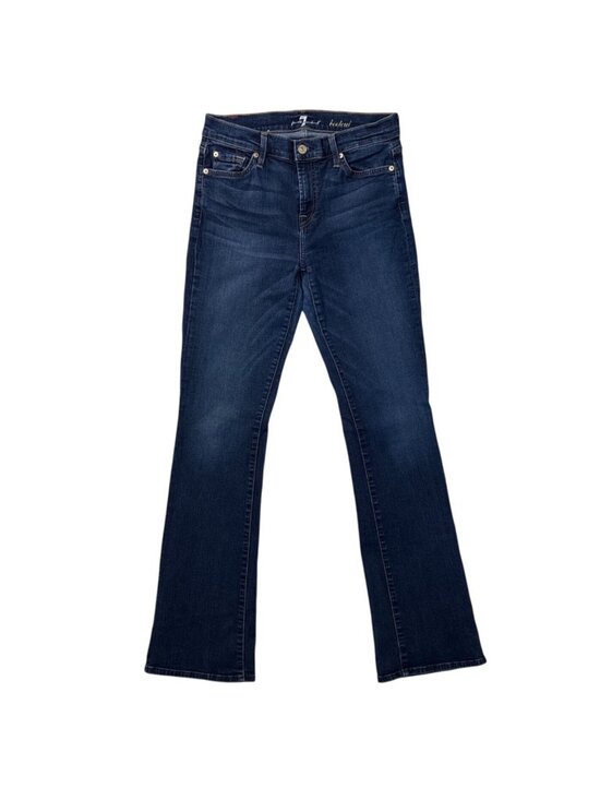 7 For All Mankind Denim - 7 For All Mankind Womens Size 29 Bootcut Jeans Dark Wash Stretch Denim